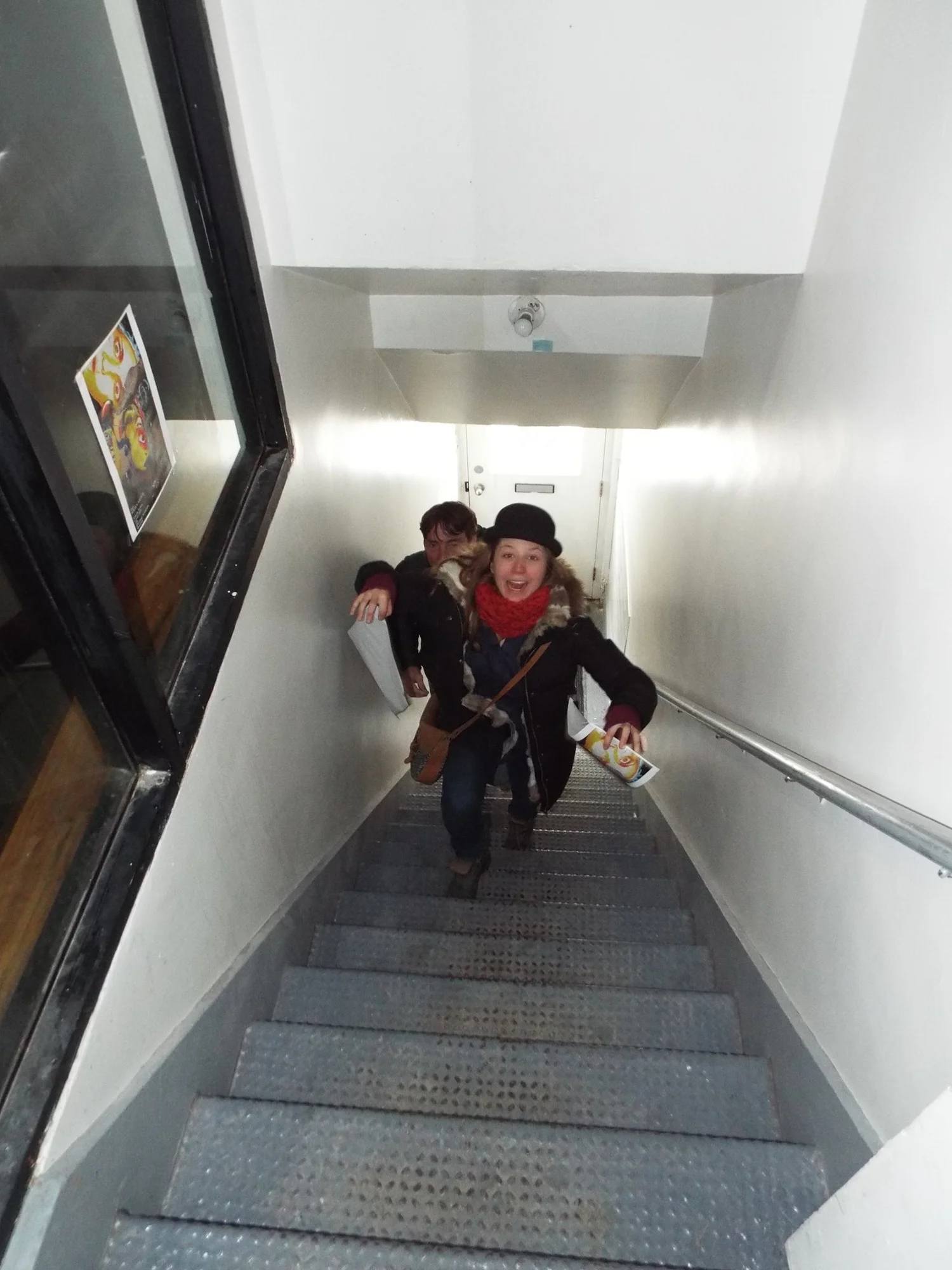 arriving at the gallery