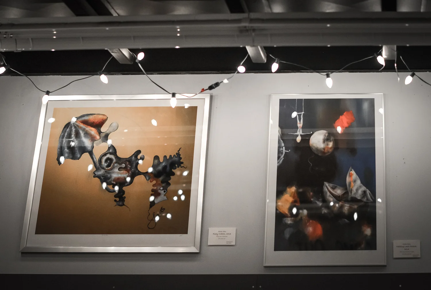 framed paintings on the wall