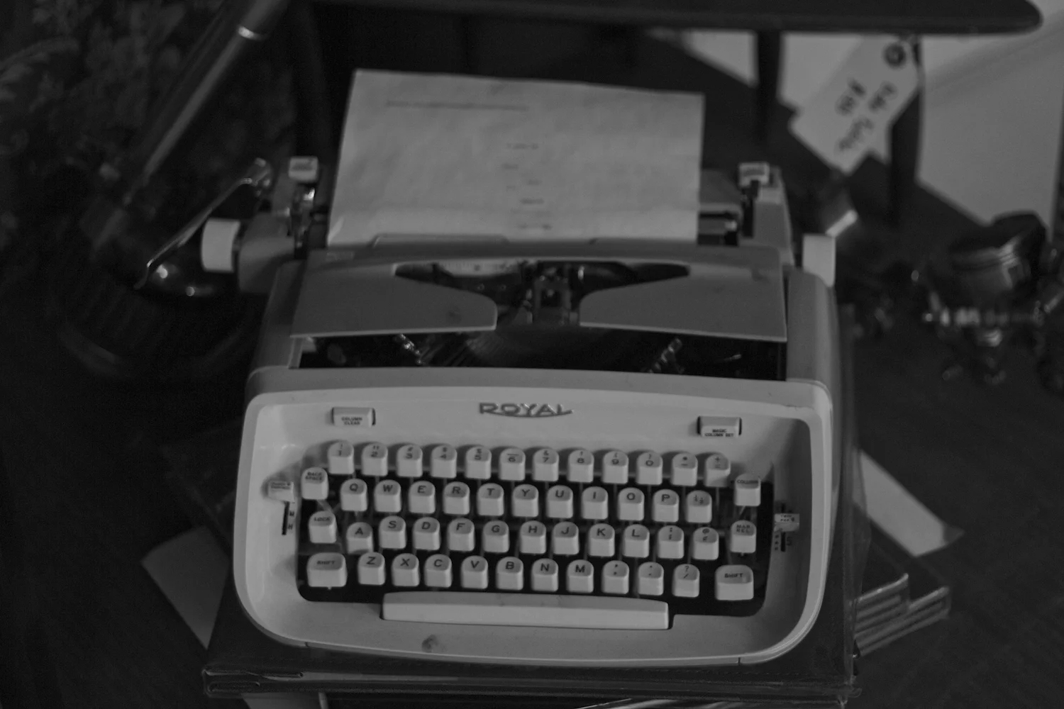 vintage Royal typewriter at the gallery